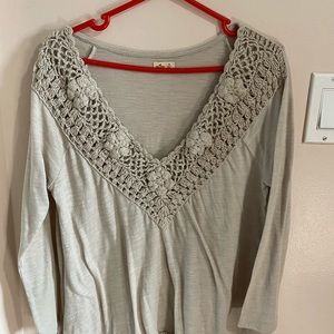HOLLISTER deep V neck blouse